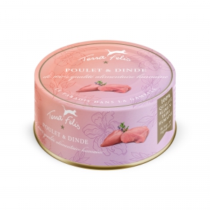 Terra Felis - Nourriture pour Chat - Poulet Dinde - 80g x12