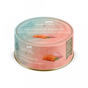 Terra Felis - Nourriture pour Chat - Saumon Poulet - 80g x12