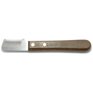 Trimmer à épiler les chiens - bois - Vivog - Droitier - 21 dents effilées - moyen -lame large