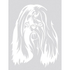 Shih-Tsu dog head sticker - 15 cm - White