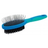 Brosse DOUBLE -  sp?cial chats et petits chiens - picots m?tal + brosse nylon - VIVOG