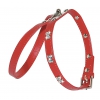 Strass black collerette for dog - Red - 35-41x1,2cm