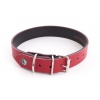 Collier Allure en cuir Rouge/Noir - L.56 x l.2,6 x 40-50 cm