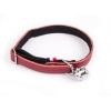 Collier cuir Farandole Chat - Rouge