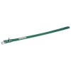 Collier d'identification en cuir vert pour chien - coupé franc - larg 12mm Long 35cm
