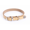 Natural leather dog collar - classic colored leather - W 10mm L 31cm