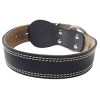 Collier en cuir noir pour chien - 50 x 3.5 cm