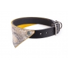Collier Noir Bandana en cuir fantaisie - Malibu - L.62 x l.3,1 x 40-55 cm