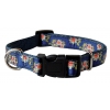 Romantic flowers nylon collar blue - 45-65x1,5cm