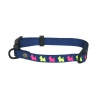 Collier pour chien - bleu motifs chiens