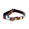 Dog collar - brown leather - Chic - 20 à 28 cm x 1 cm