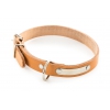 Coupé franc natural leather Dog Collar - W18mm L45cm