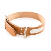 Coupé franc natural leather Dog Collar - W31mm L62cm