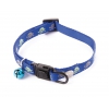 Collier réglable nylon "Tête de mort" pour chat - Martin Sellier - Bleu