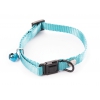 Plain nylon adjustable collar for cat - Blue