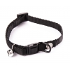 Plain nylon adjustable collar for cat - Black