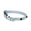 Pearl imitation leather dog collar - 20 à 28 cm x 1 cm