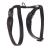Adjustable plain nylon cat harness - Black
