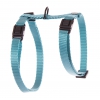Adjustable plain nylon cat harness - Blue