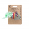 Jouet pour chat - Souris verte - tissu ethnique 2
