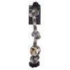 Jouet pour chien - corde + balle de tennis camouflage - diam 3cm Long 60cm