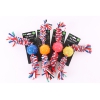Jouet pour petits chien et chiots -Lot de 4 cordes + balles