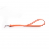 Short lead orange leather dog - L x 50. l x 2,5 cm