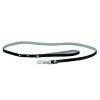 Dog leather lead - black glam - 100 cm x 1 cm