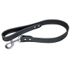 Laisse en cuir pour chien - Fighter noir - 100 x 3 cm