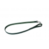 Green leather lead for dog - cut stung franc - W 20mm L 100cm