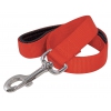 Laisse nylon avec poignée confort - special gros chien - Rouge - 60 x 3 cm