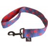 Blue red dog lead - original paw - W40mm L60cm