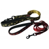 Black yellow dog lead - original paw - W16mm L120cm