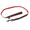 Black red dog lead - original paw - W20mm L120cm