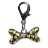 Pendentif os strass jaune 2,5cm