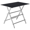 Ultra Light Folding Vanity Table with black top